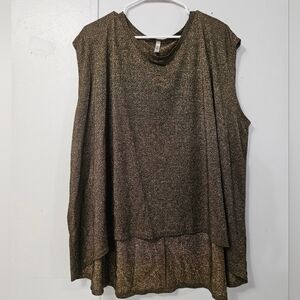 Pop Top Metallic Gold Oversized Top/swimsuit Cover!